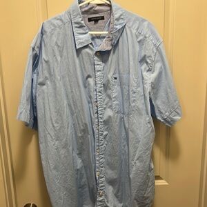 Tommy Hilfiger Blue Casual Cotton Button Down Shirt
